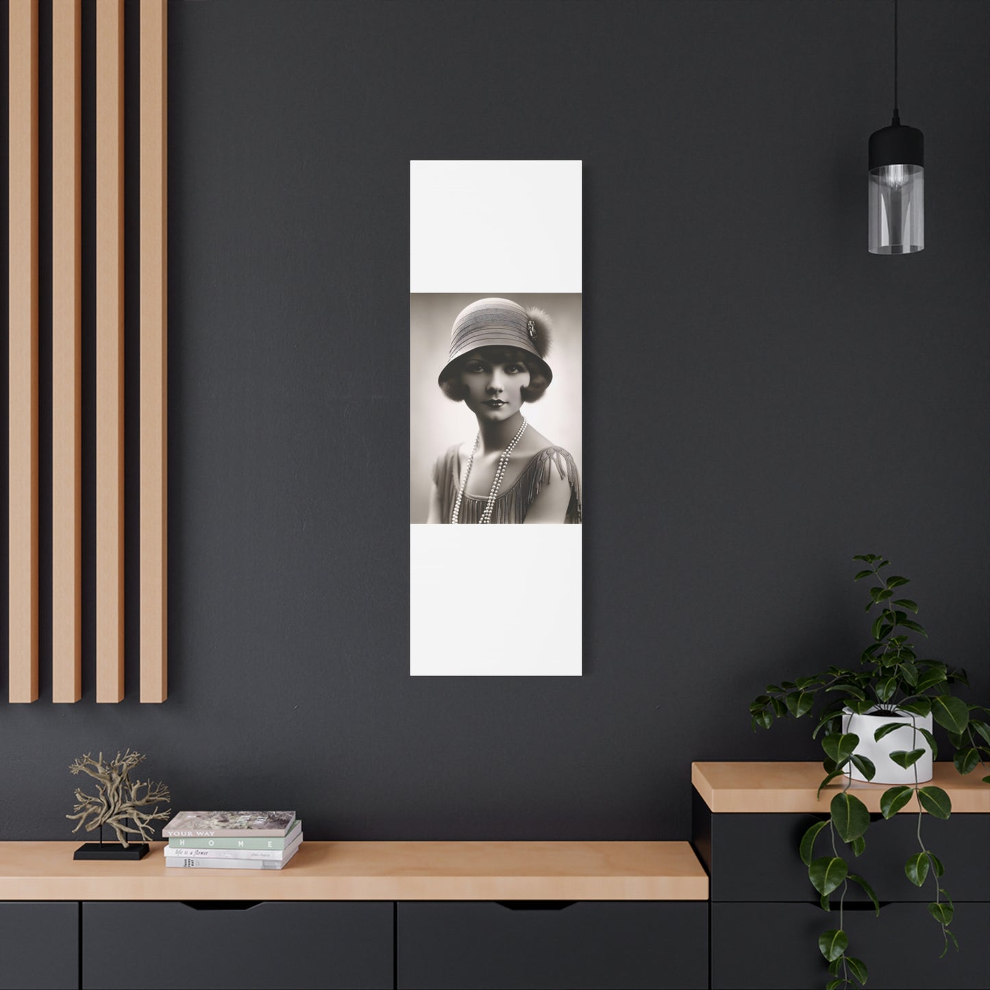 Vintage 1920s Flapper Portrait Canvas