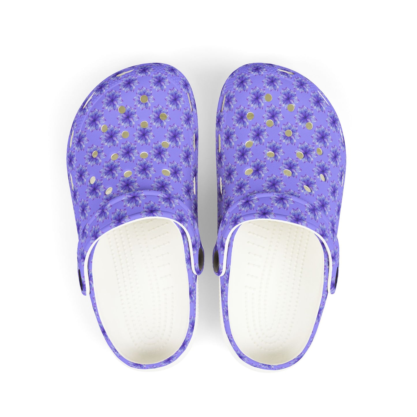 Kids Purple Tie-Dye EVA Foam Clogs — Lightweight Waterproof Garden & Play Shoes