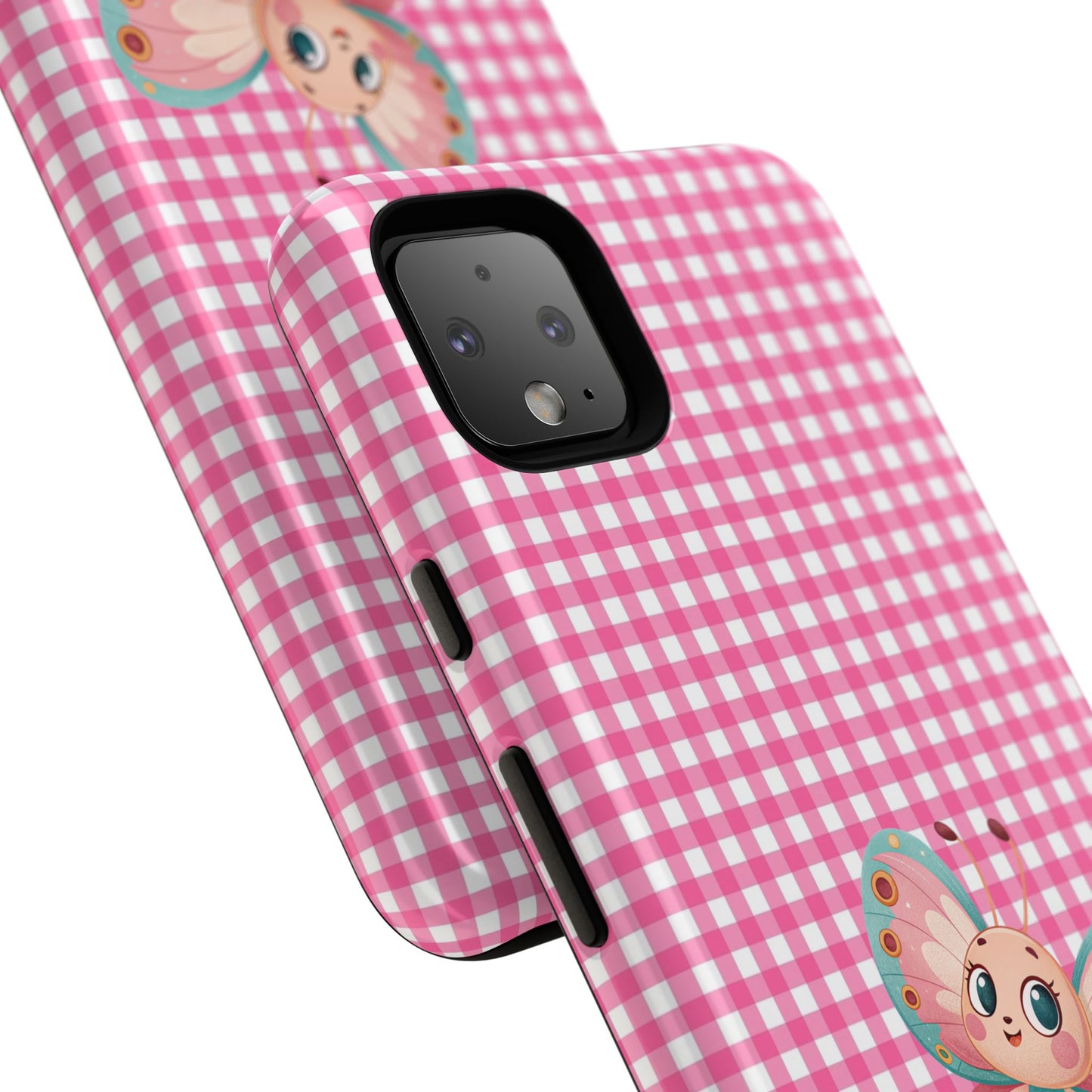 Cute Butterfly Phone Case, Tough Cases, Floral Phone Accessory, Gift for Her, Spring Fashion, Kids' Birthday Present, Pastel Aesthetic