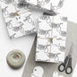 Thank You Gift Wrap Paper — Black Script 'Thank You' Pattern