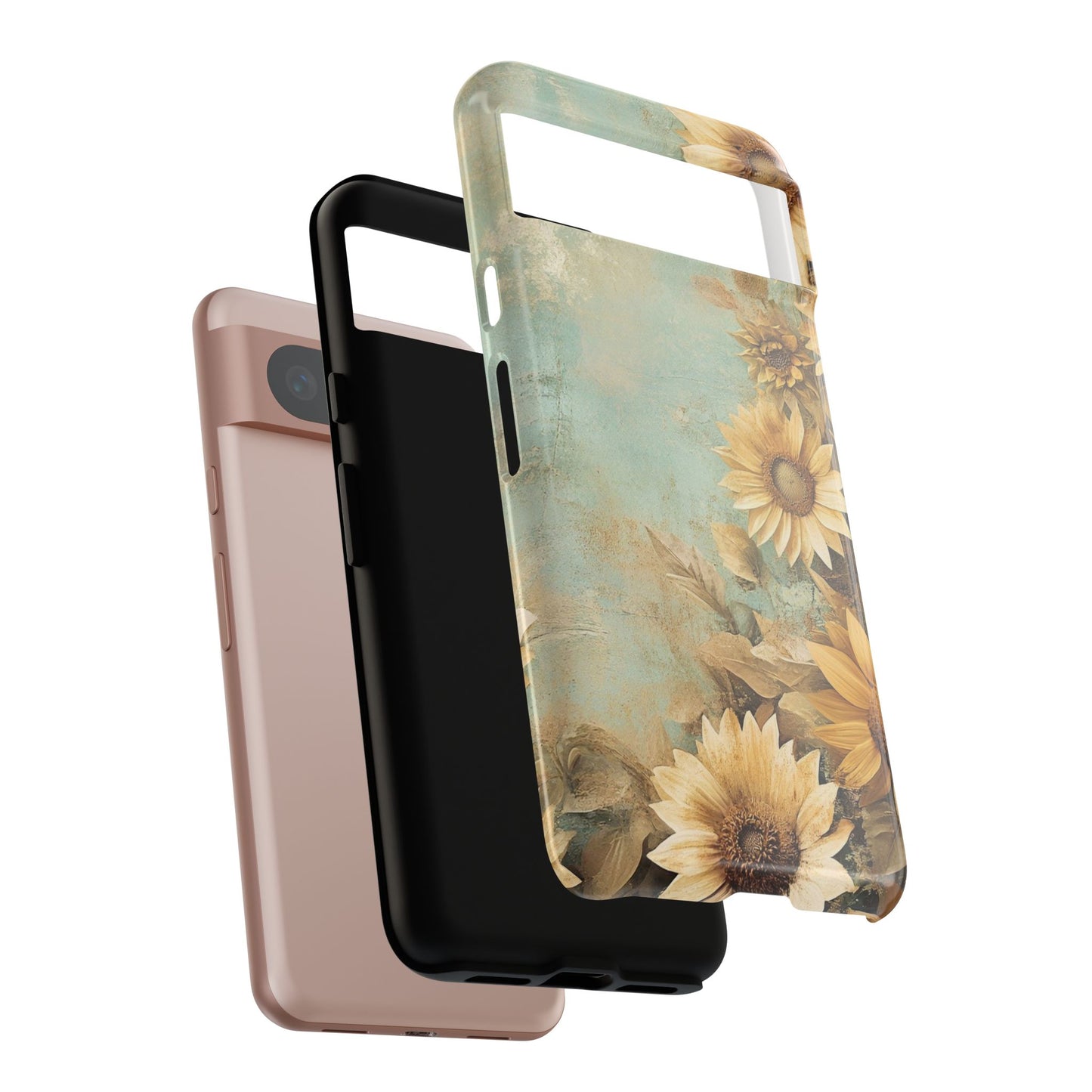 Sunflower Phone Case, Tough Shell Floral Cover, Nature Inspired Gift, Durable Protective Case, Perfect for Spring and Summer