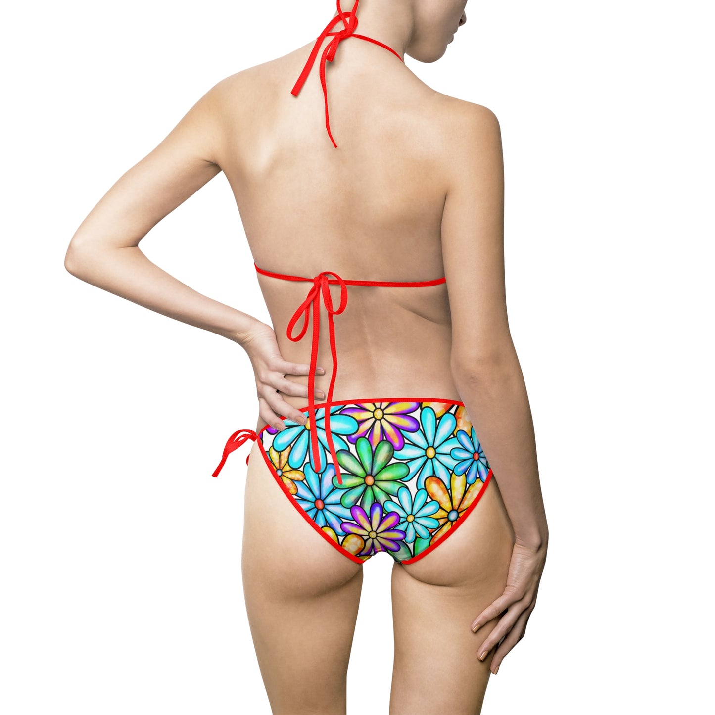 Vibrant Floral Bikini Swimwear, Beachwear, Summer Swim, Pool Party Outfit, Vacation Essential, Floral Swimsuit