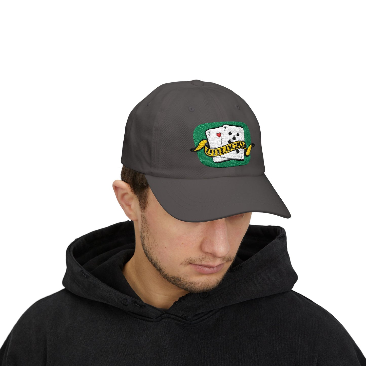 Dad Cap — 'UnLucky' Playing Cards Embroidered Baseball Hat