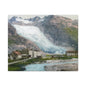 Glacier Village Matte Canvas Print