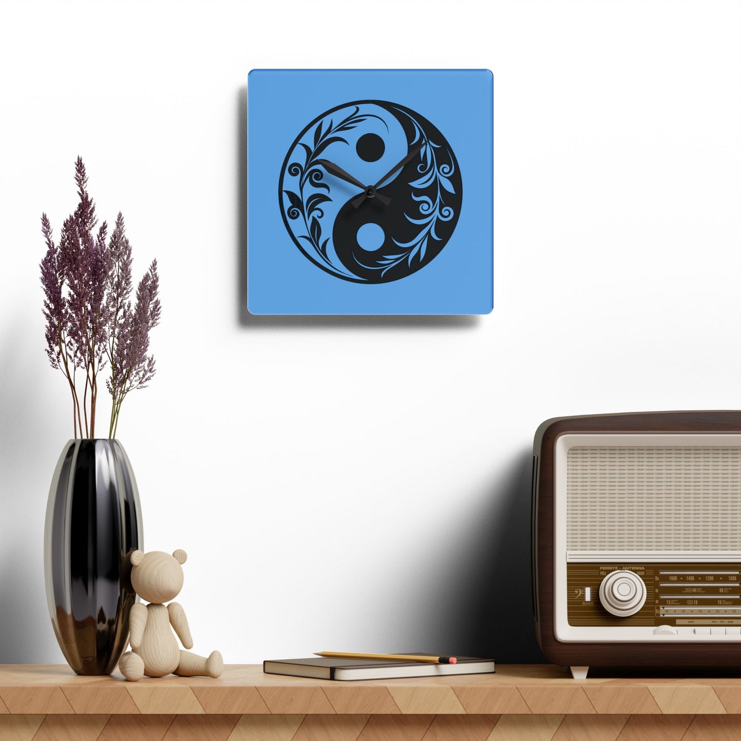 Yin Yang Acrylic Wall Clock