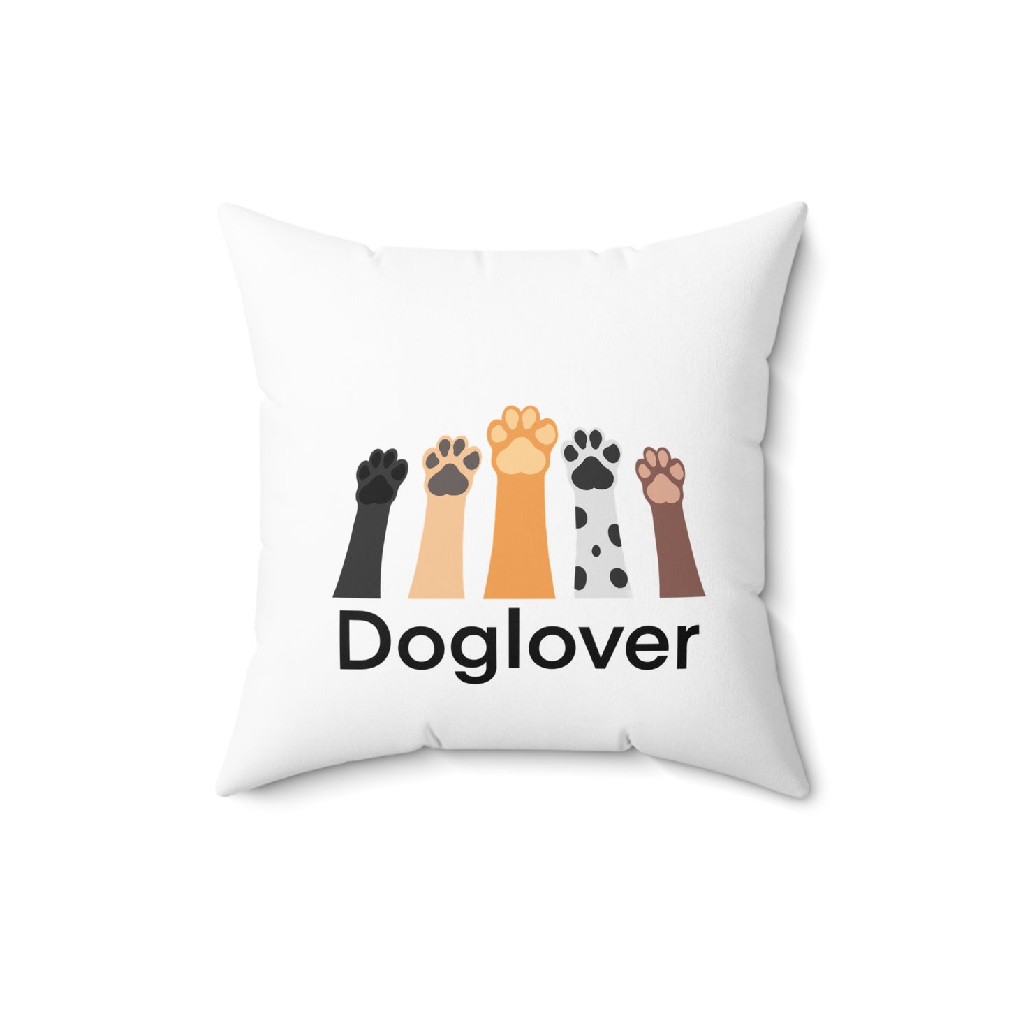 Doglover Paw Print Decorative Pillow — Cute Dog Rescue Gift