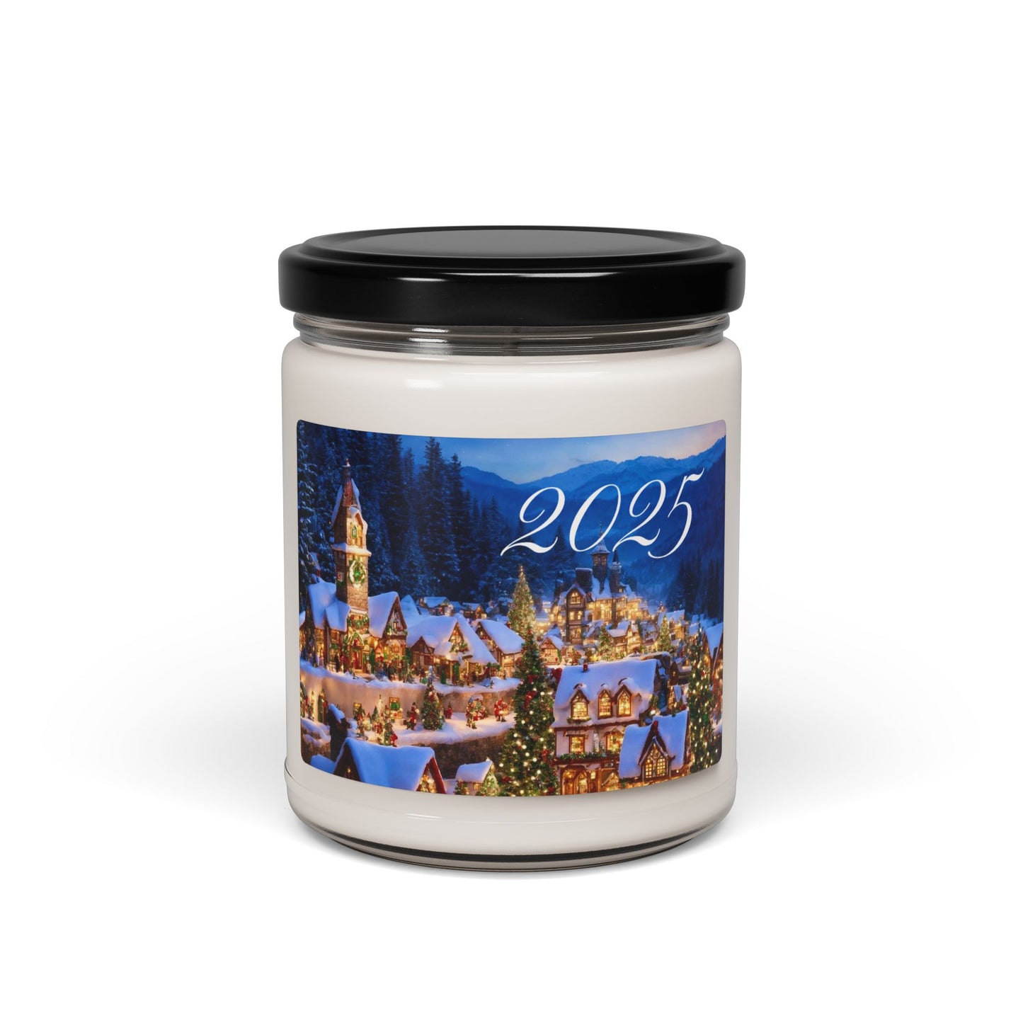 Winter Village Scented Soy Candle — 9oz Holiday Christmas Jar