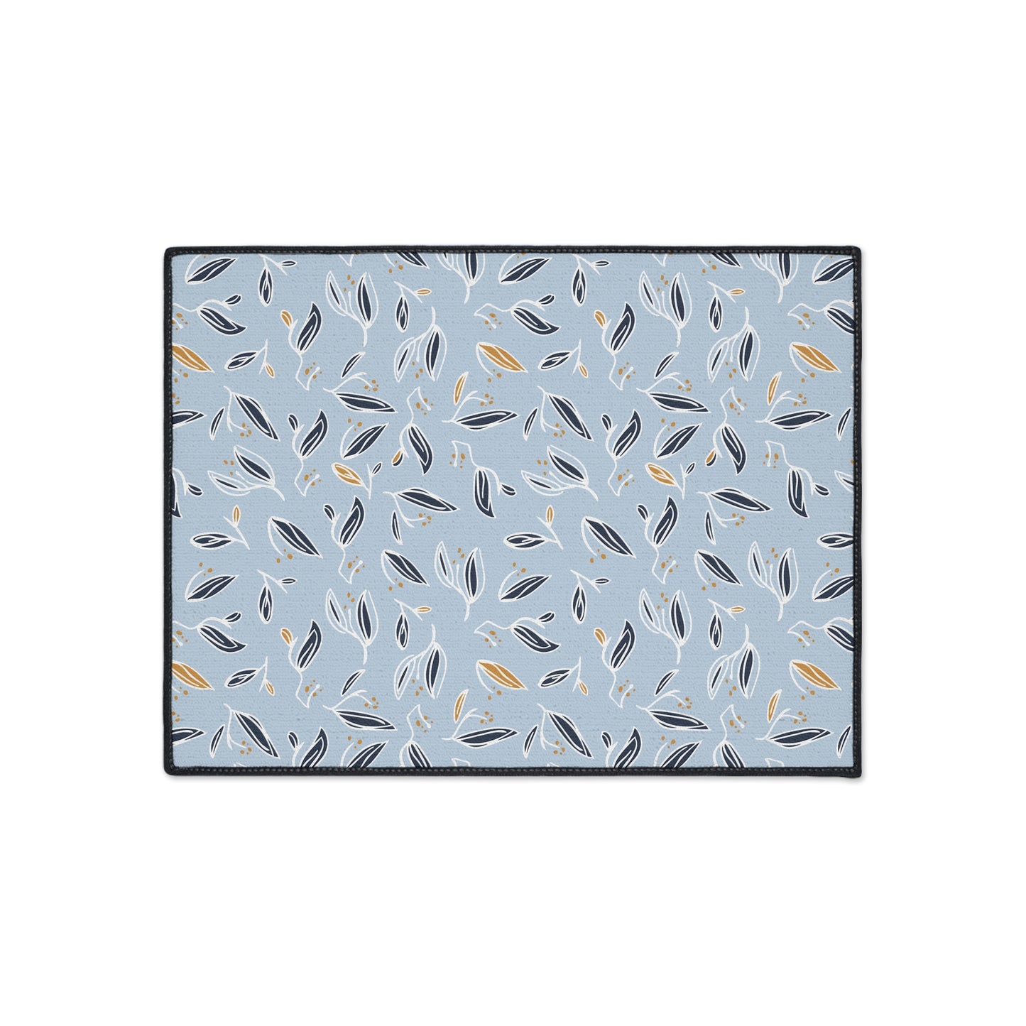 Leaf Pattern Heavy-Duty Floor Mat — Non-Slip Entry & Kitchen Rug