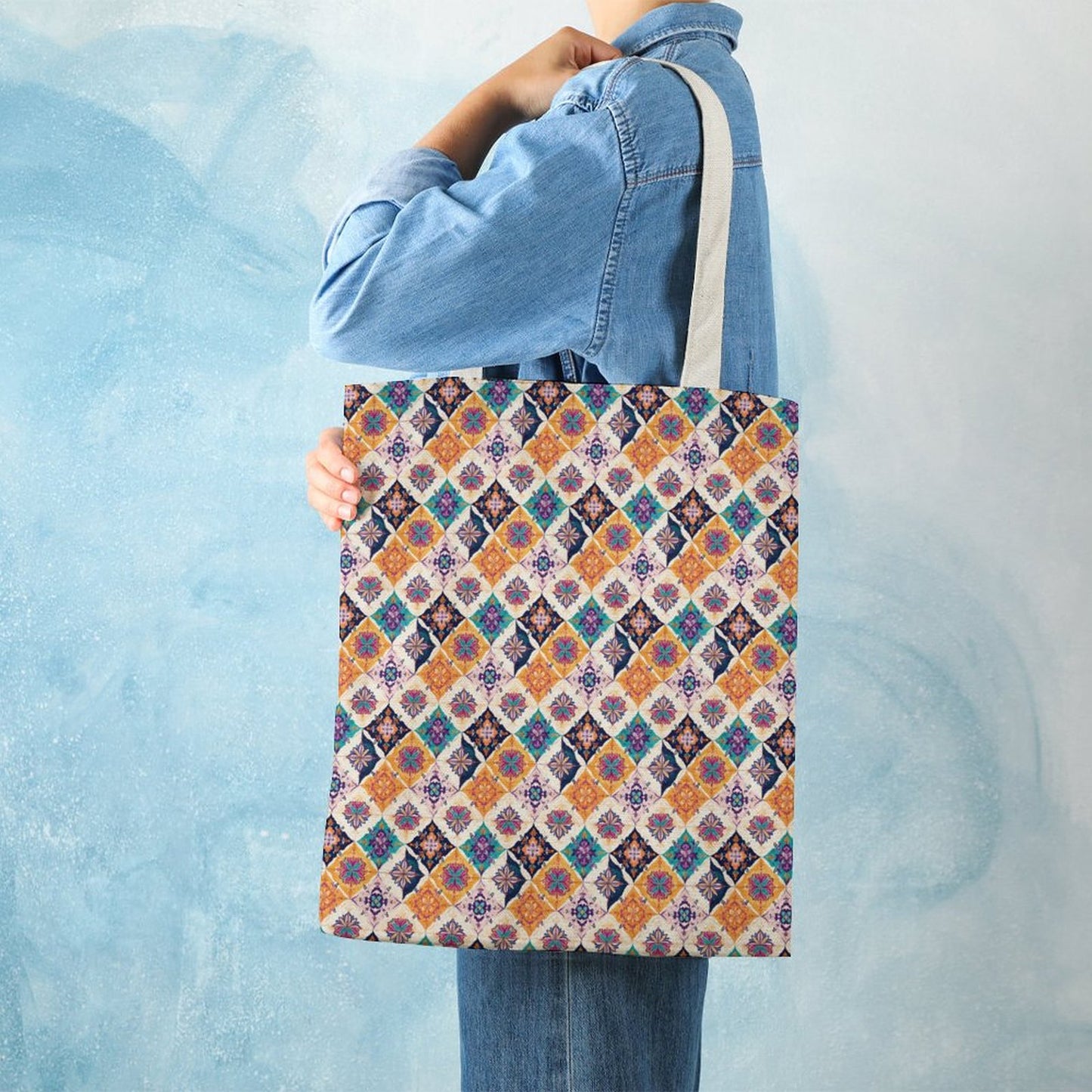 Martin Canvas Tote Handbag with Dual-sided Printing