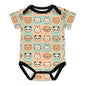Faux Cotton Short Sleeve Baby Romper cutie animals