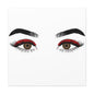 Red Lashes Wall Art Canvas — Glam Eyes Makeup Decor