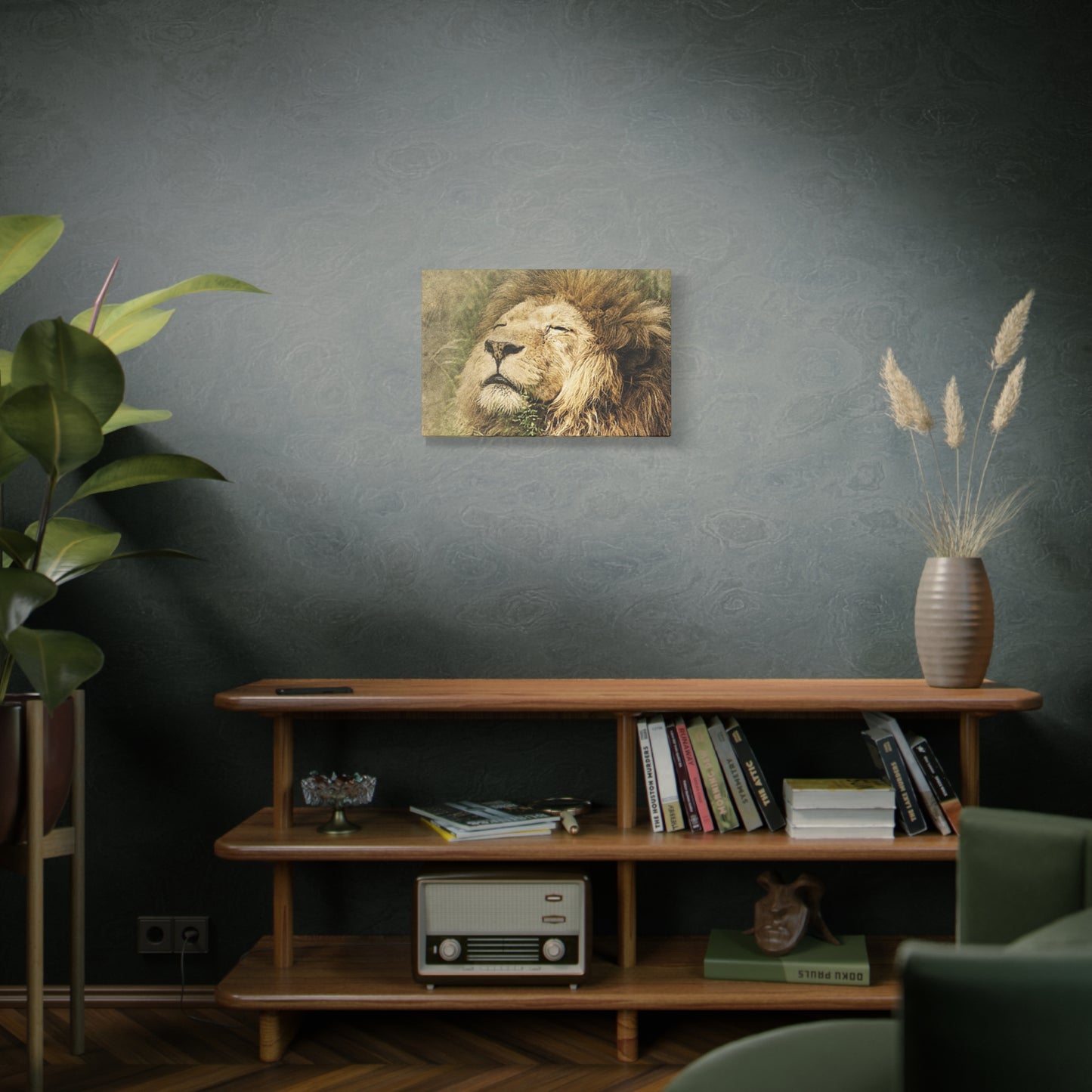 Lion Portrait Matte Canvas Print — Stretched 1.25" Wall Art