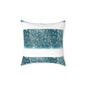 Starfield Stripe Square Pillow — Teal Sparkle Decorative Throw Pillow