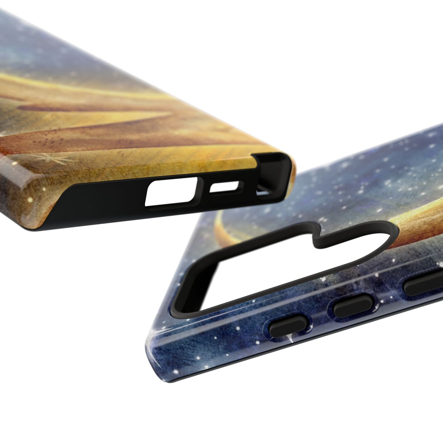 Moonlit Smile Phone Case — Starry Night Crescent Moon iPhone Cover