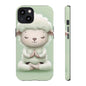 Meditating Lamb Phone Case — Cute Pastel Protective iPhone Cover