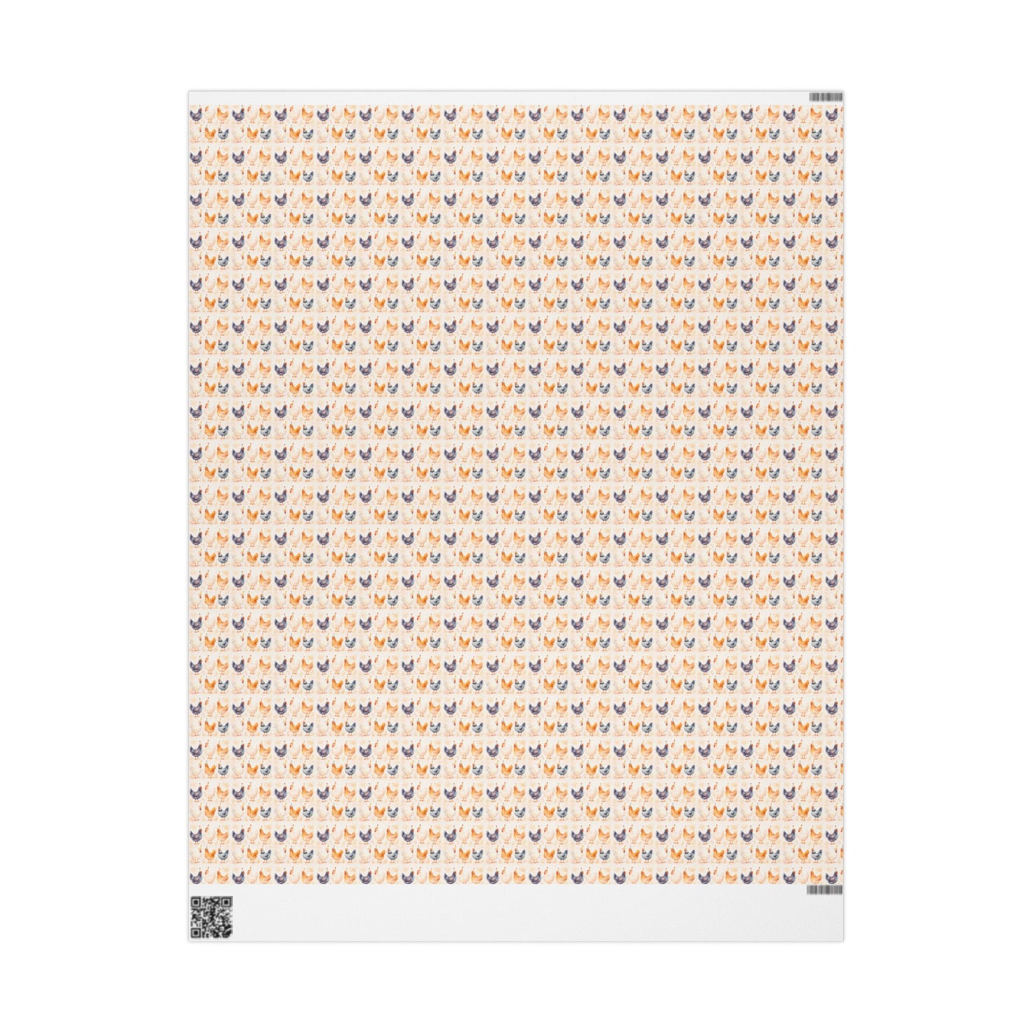 Chicken Watercolor Pattern Wrapping Paper Roll — Cute Pet Gift Wrap