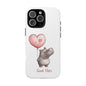 Cute Hippo Phone Case - Good Vibes Design, Animal Lover Gift, Fun Accessory, Birthday Present, Phone Accessories