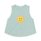 Smiley Sun Crop Top — Cute Sunny Face Women's Tank