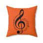 Musical Note Throw Pillow, Perfect for Music Lovers, Home Decor, Gift for Musicians, Hoodies, Halloween Decor