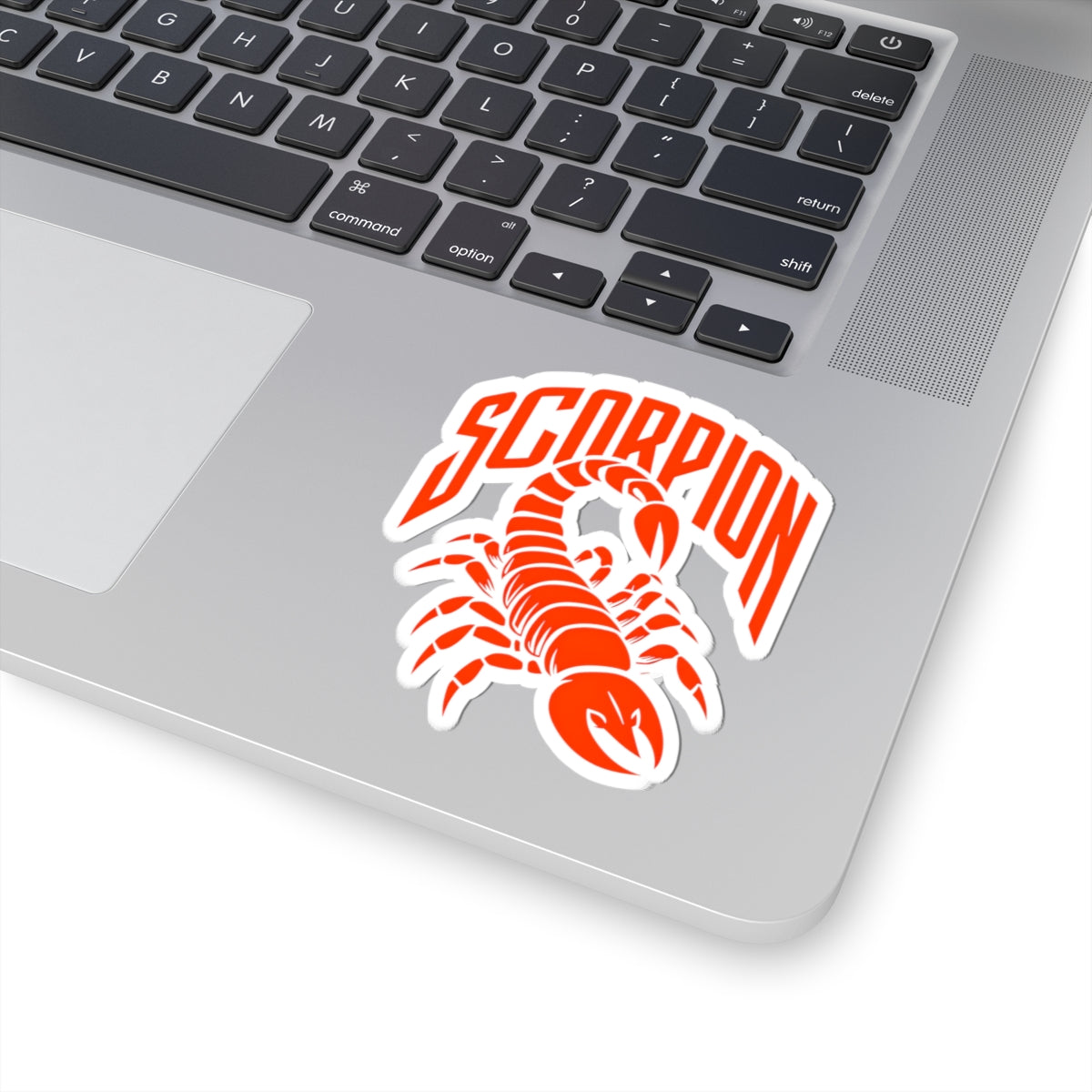 Scorpion Graphic Sticker — Bold Red Kiss-Cut Decal for Laptops, Water Bottles & Skateboards