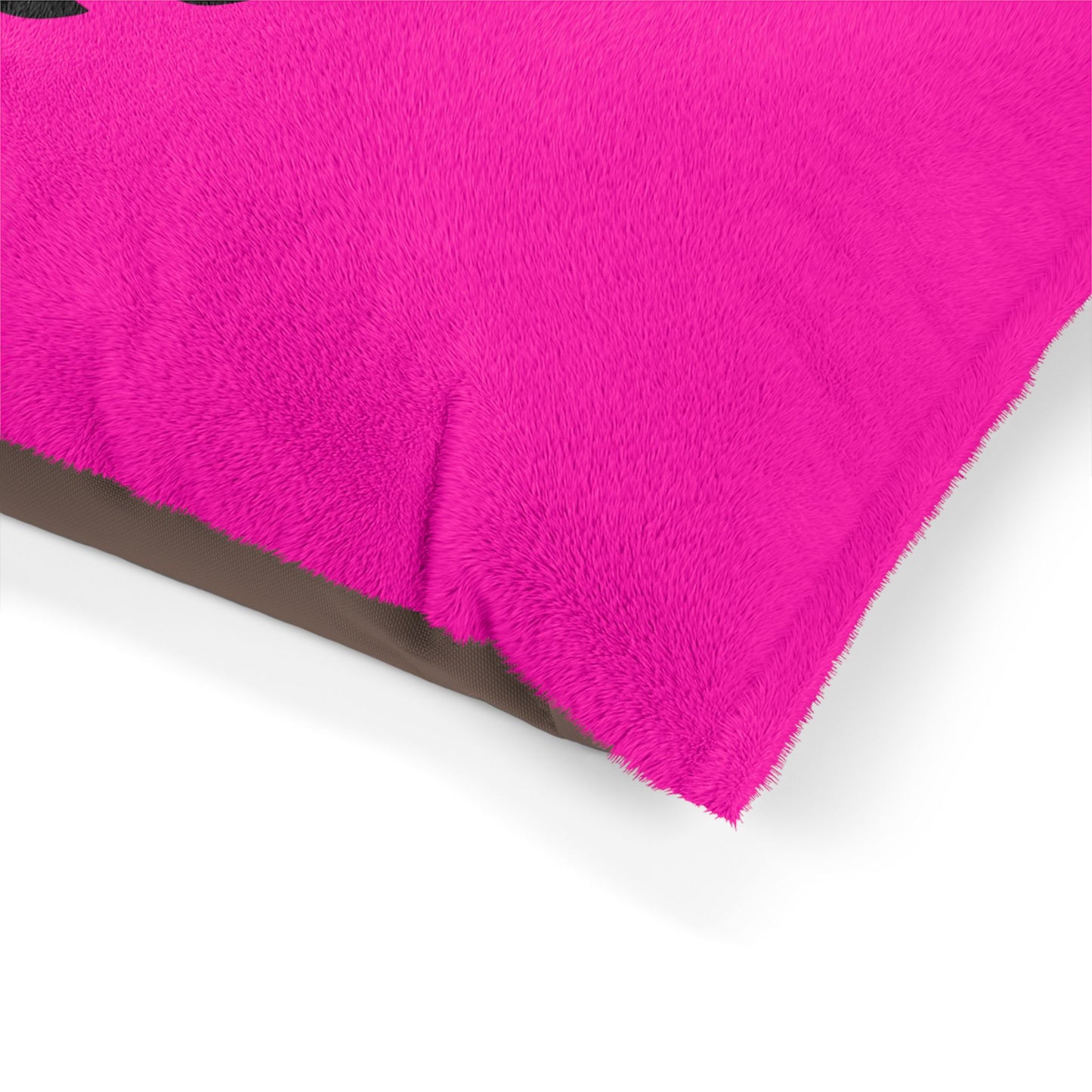 Pet Bed — "Love Has Four Paws" Fuchsia Plush Dog & Cat Bed