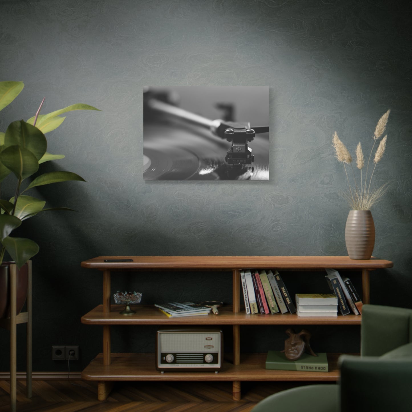 Vinyl Turntable Matte Canvas Print — Stretched 1.25" Wall Art