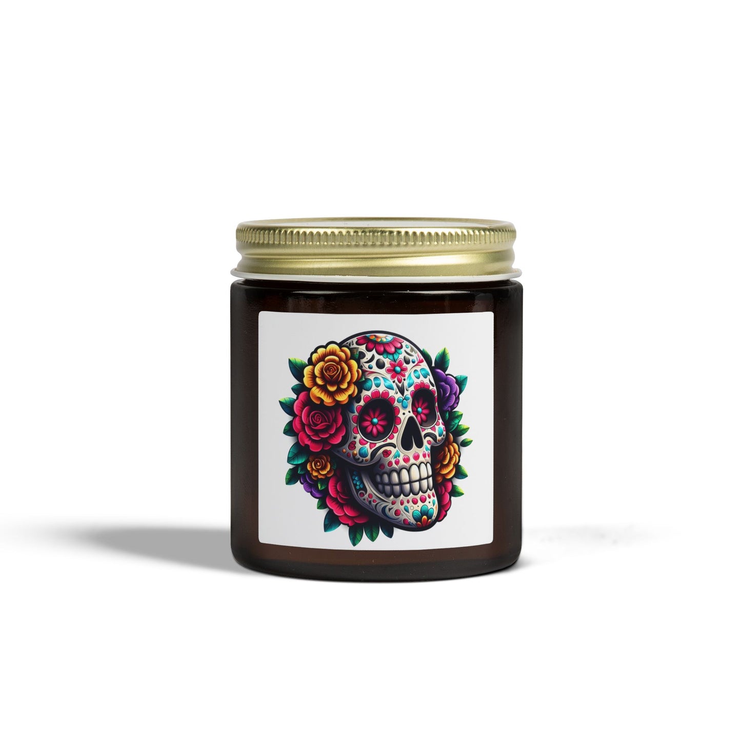 Day of the Dead Coconut Apricot Scented Candle (4oz & 9oz)