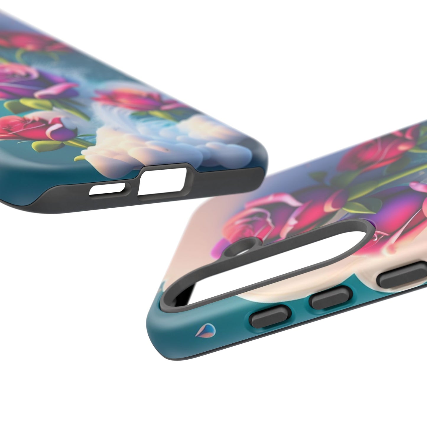 Floral Dream Tough Phone Case — Rose Bouquet Clouds Design