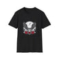 Skull Wings T‑Shirt – Crescent Moon & Red Roses Gothic Graphic Tee