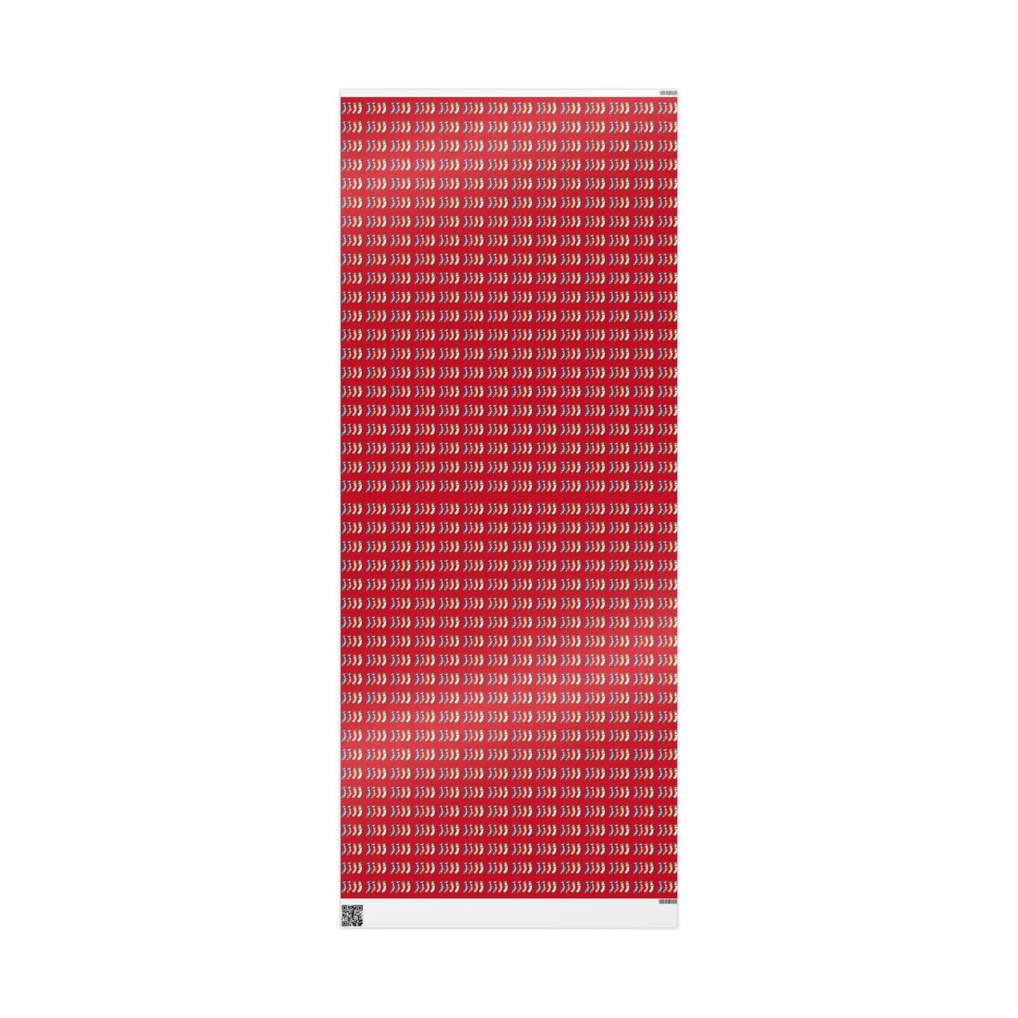 Holiday Candy Cane Wrapping Paper Roll — Red Patterned Gift Wrap