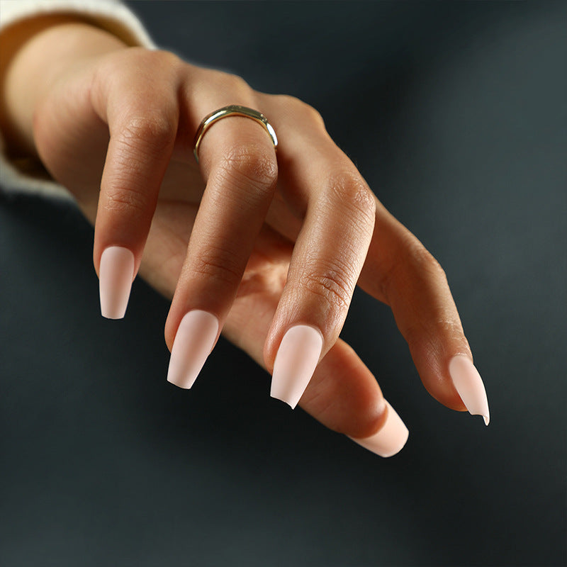 Press-on nails wholesale Solid color short ballet nail matte fake nail wholesale Nail art Press-on nails – Image 12
