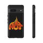 Stylish Phone Case, Hot Flames Design, Gift for Teens, Trendy Accessory, Protective Cover, Unique Phone Case