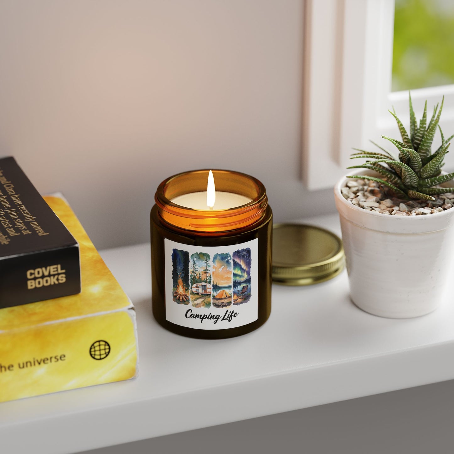 Coconut Apricot Scented Candle — Camping Life 4oz/9oz