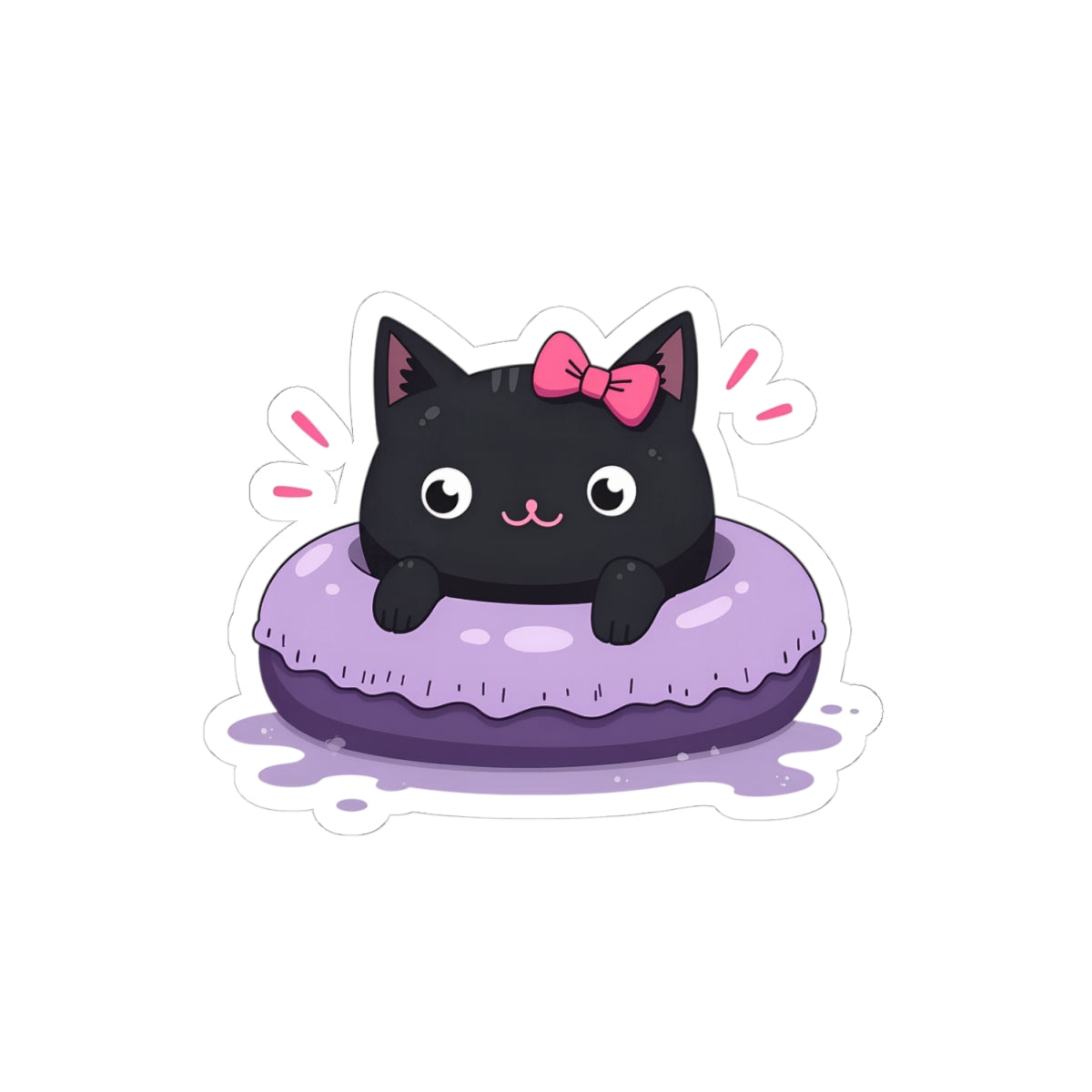 Cute Cat Kiss-Cut Stickers | Adorable Cat Decal for Laptops, Water Bottles, Scrapbooking, Gifts, Party Favors