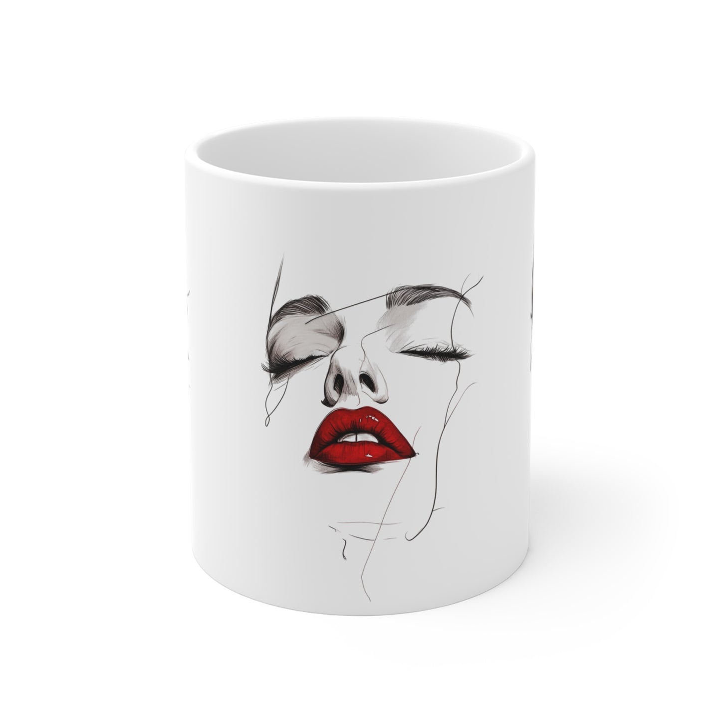 Elegant Art Mug, Coffee Cup for Art Lovers, Unique Gift for Her, Modern Aesthetic, Birthday, Inspirational Design