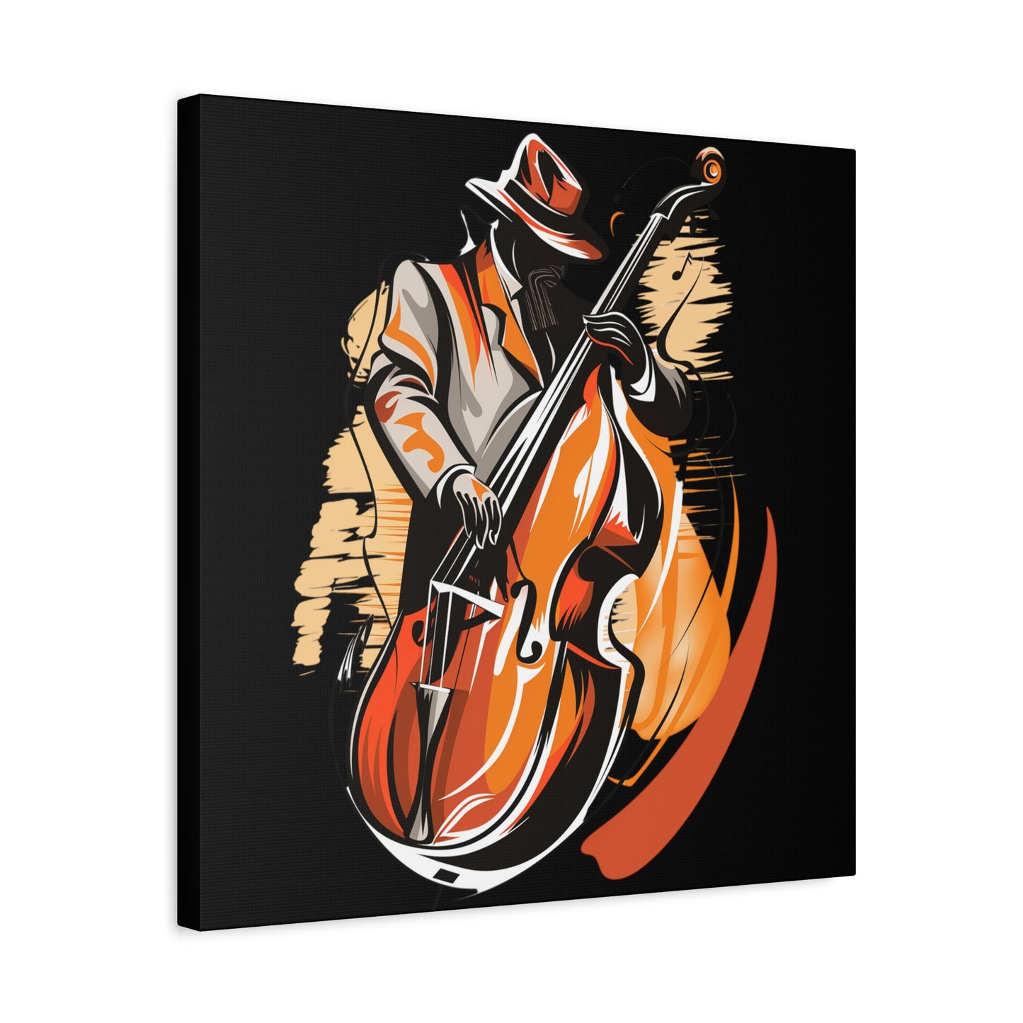 Matte Canvas, Stretched, 1.25" - Bass Player