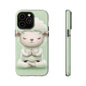 Meditating Lamb Phone Case — Cute Pastel Protective iPhone Cover