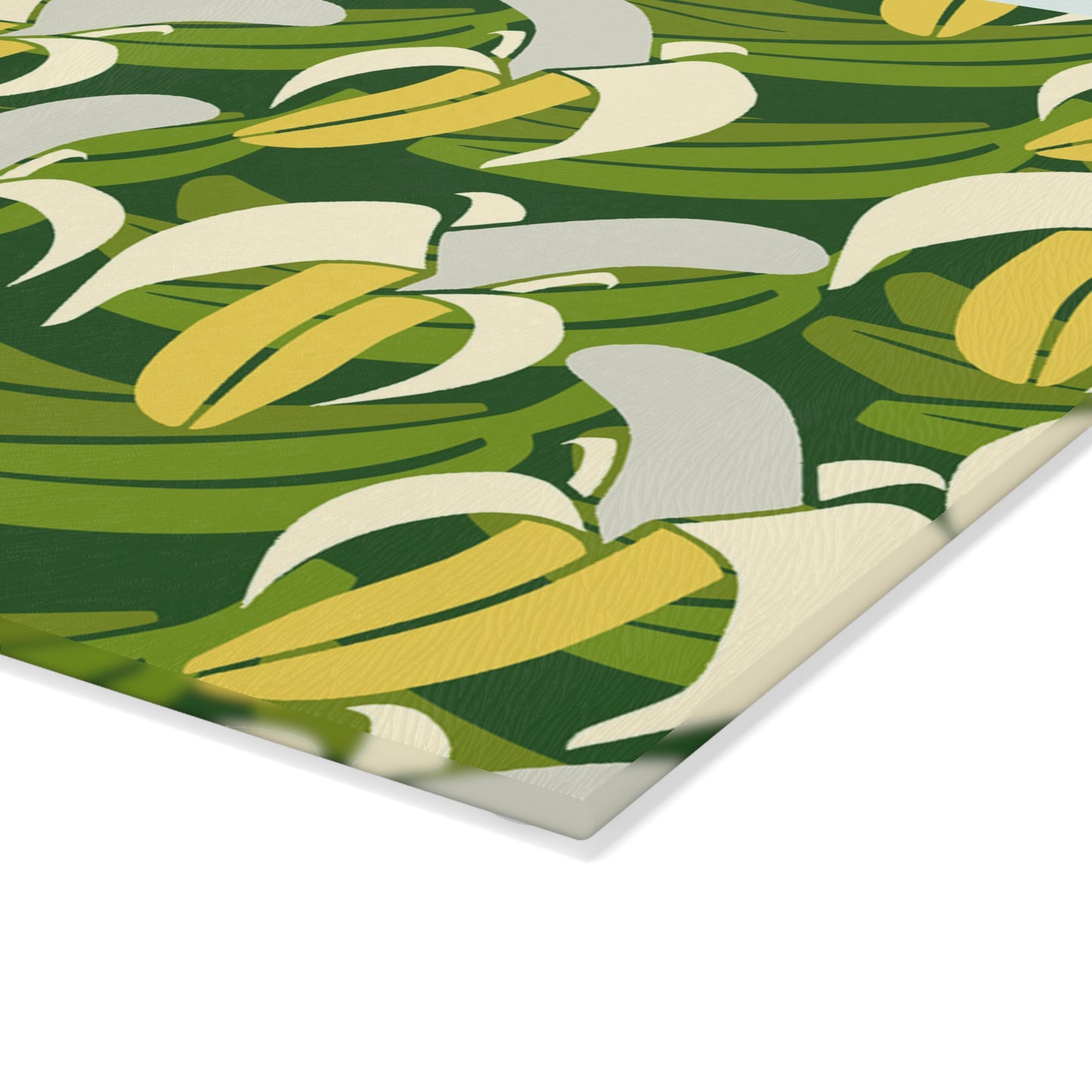 Banana Leaf Glass Cutting Board - Kitchen Decor
