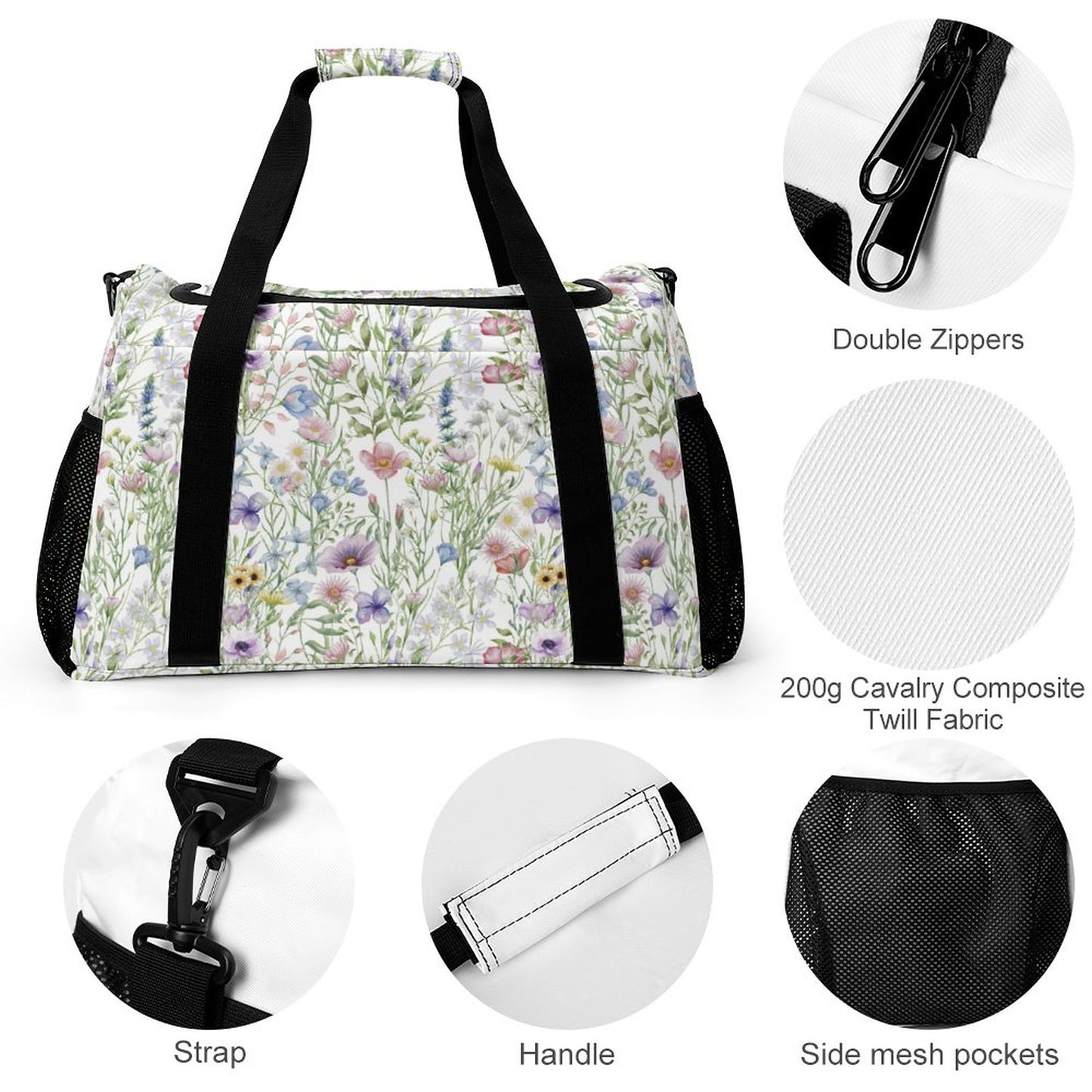Travel Duffel Bag- Floral