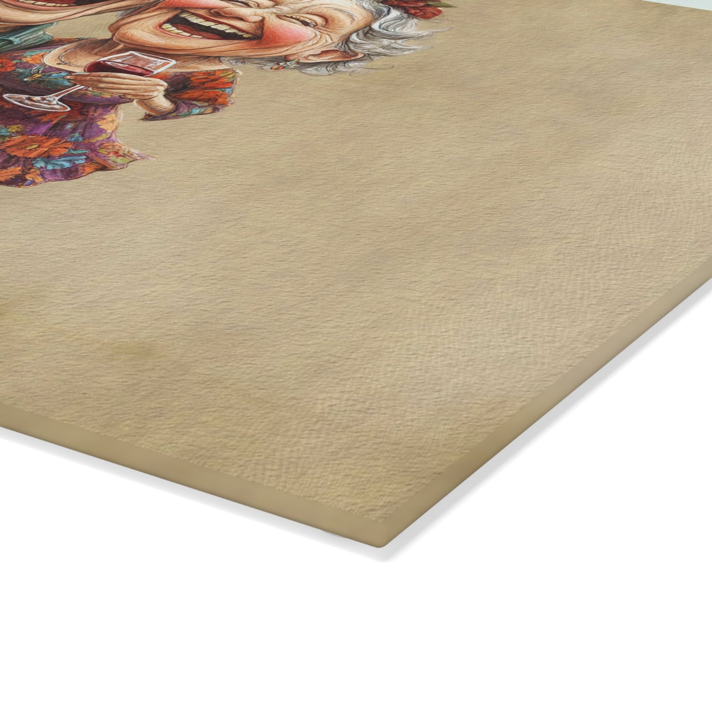 Whimsical Glass Cutting Board for Entertaining