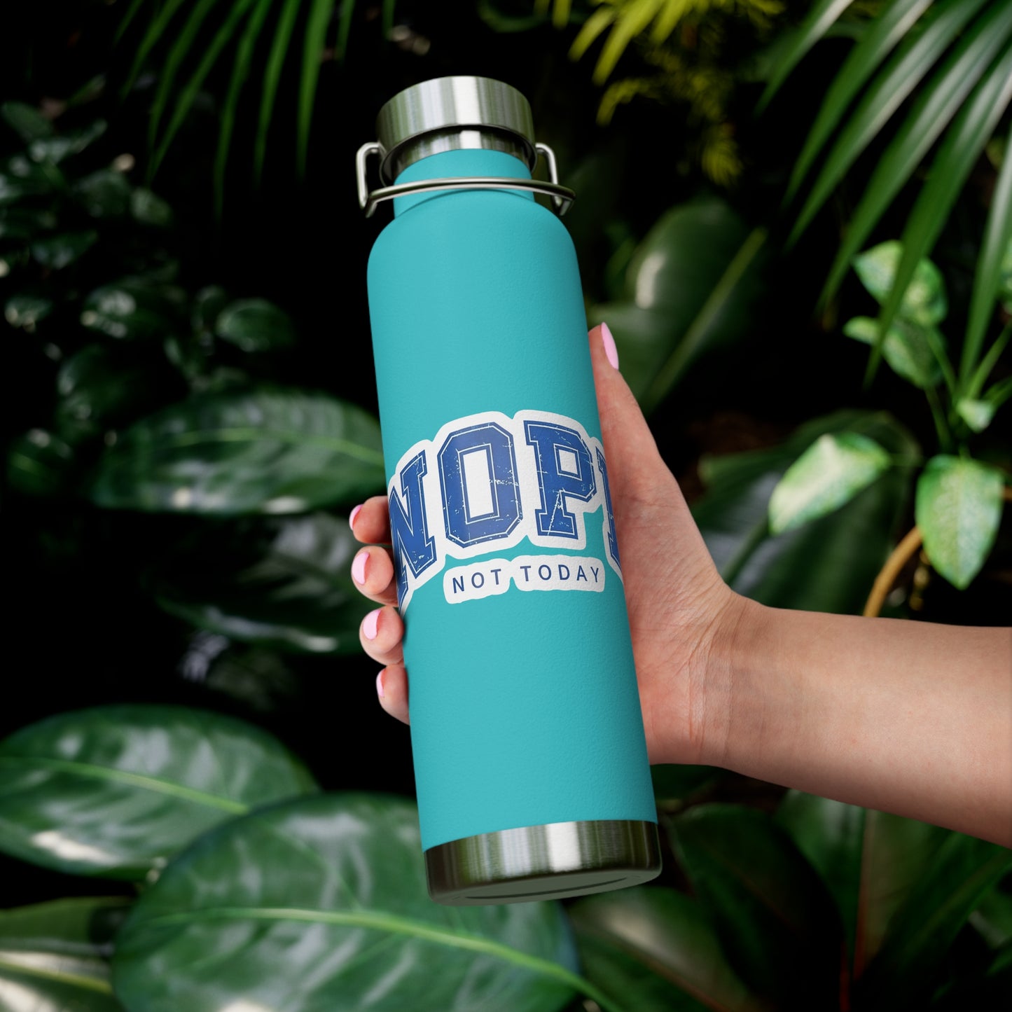 22oz Insulated Water Bottle — "NOPE (Not Today)" Retro Graphic