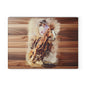 Rustic Equestrian Glass Cutting Board - Horse