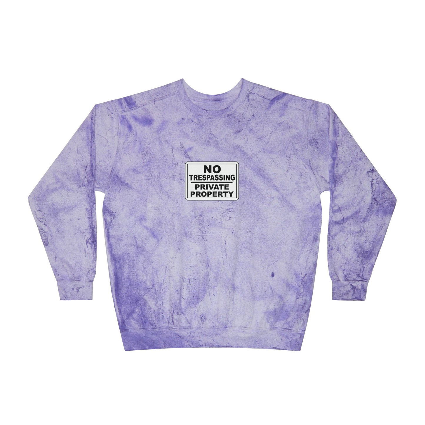 Urban Grunge Crewneck Sweatshirt - No Trespassing Design
