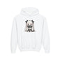 Cute Anime Girl & Puppy Youth Hoodie — Kawaii Kids Pullover for Anime Fans