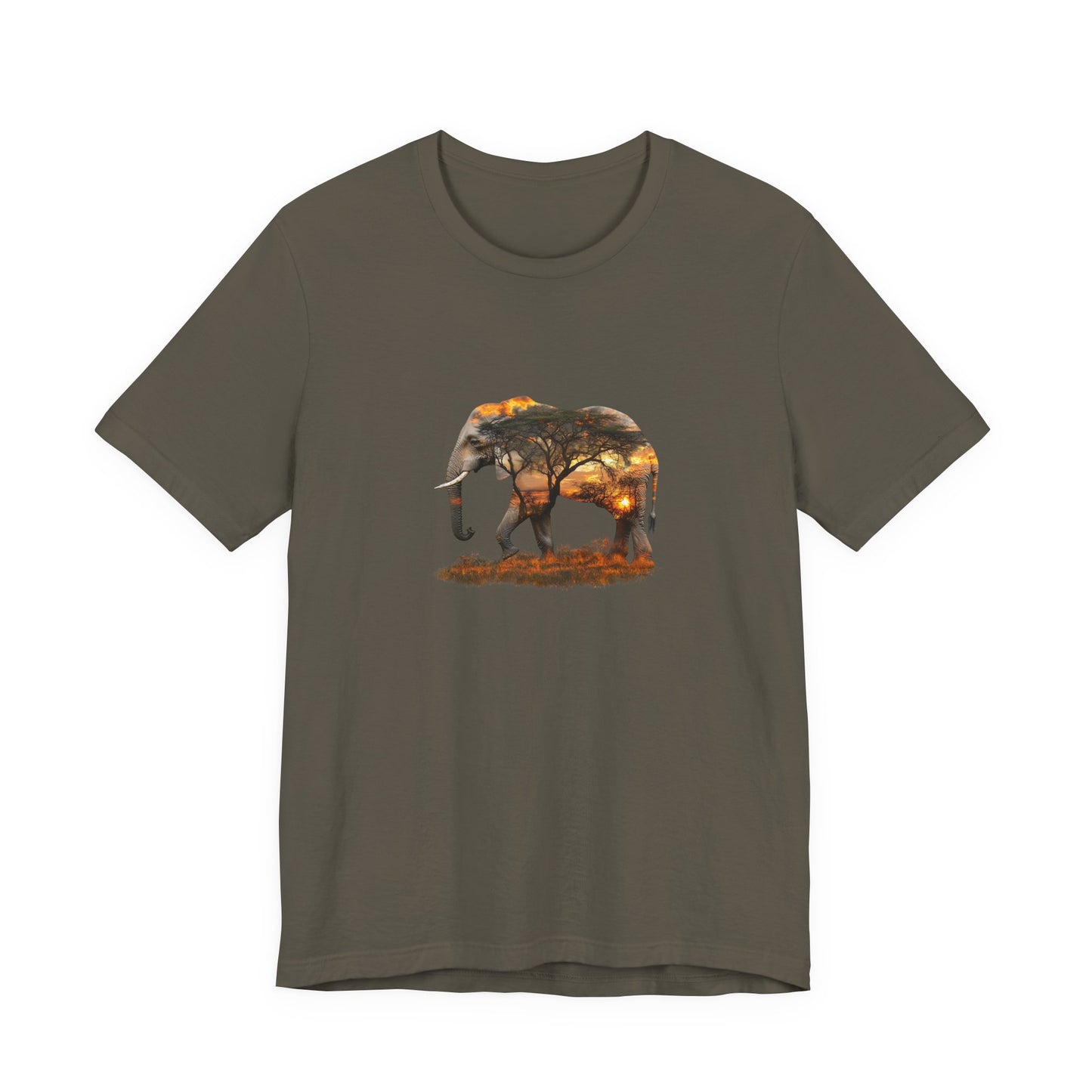 Elephant Sunset Unisex Jersey Tee