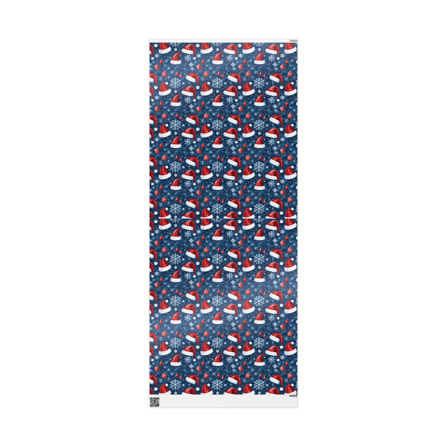 Holiday Snowman Wrapping Paper Roll — Festive Blue & Red Christmas Gift Wrap