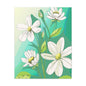 Matte Canvas, Stretched, 1.25" White Flowers