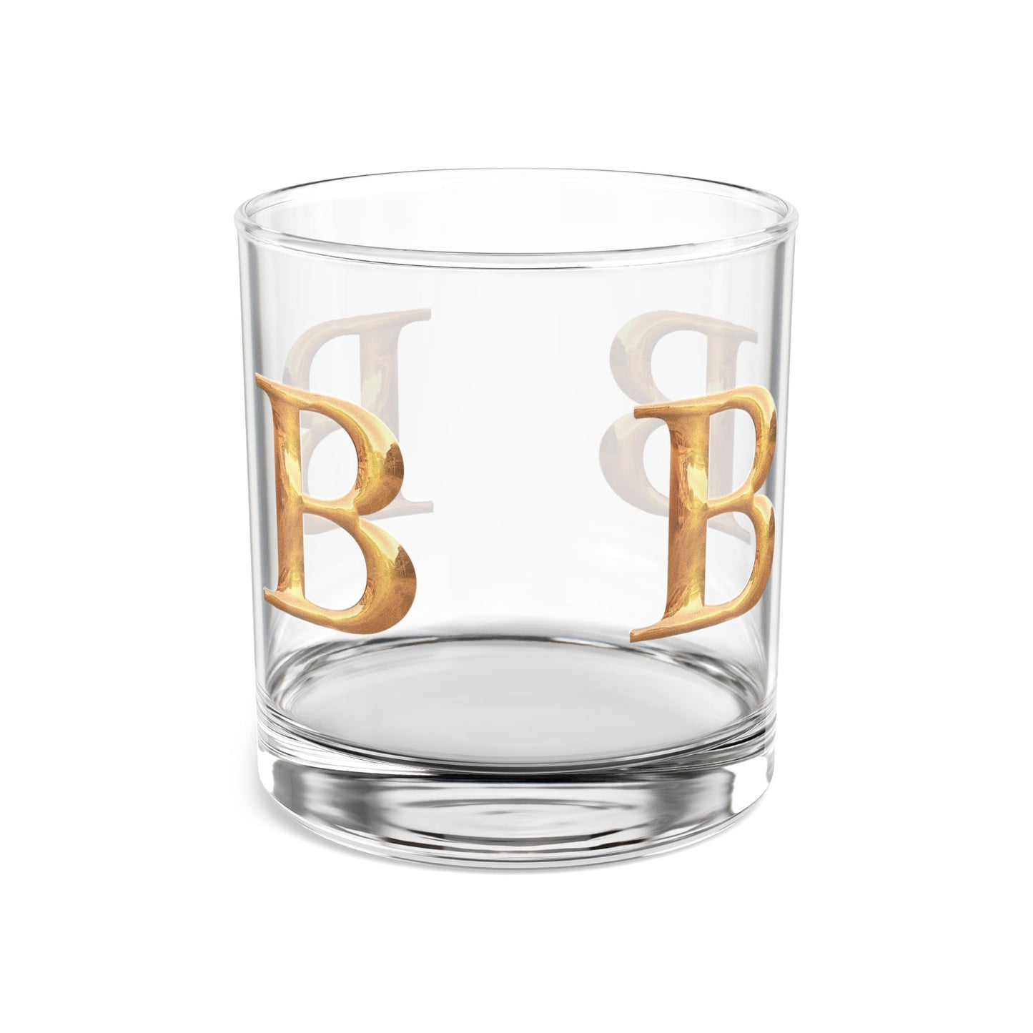 Monogrammed Rocks Glass, Personalized Barware Letter B