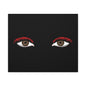 Red Lashes Wall Art Canvas — Glam Eyes Makeup Decor