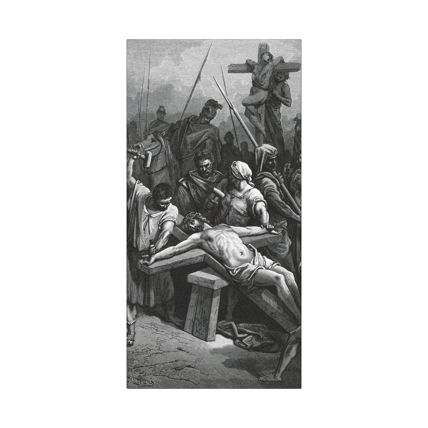 Crucifixion Art Matte Canvas Print – Stretched Religious Wall Decor